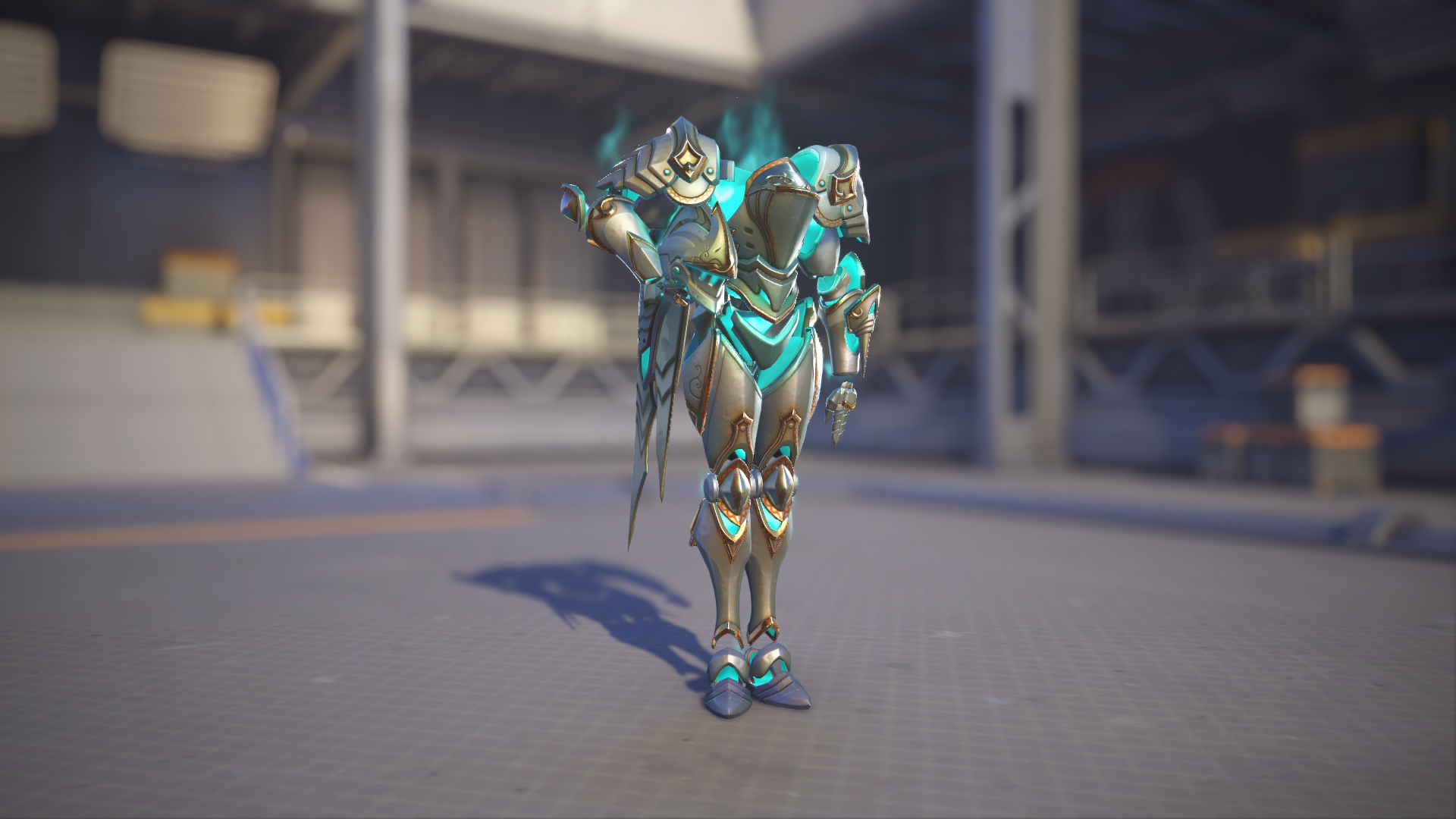 Pharah models her Enchanted Armor skin in Overwatch 2.