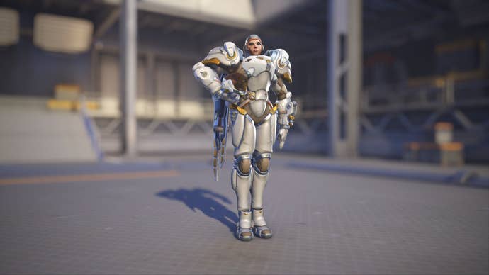 Pharah models her Orbital skin in Overwatch 2.