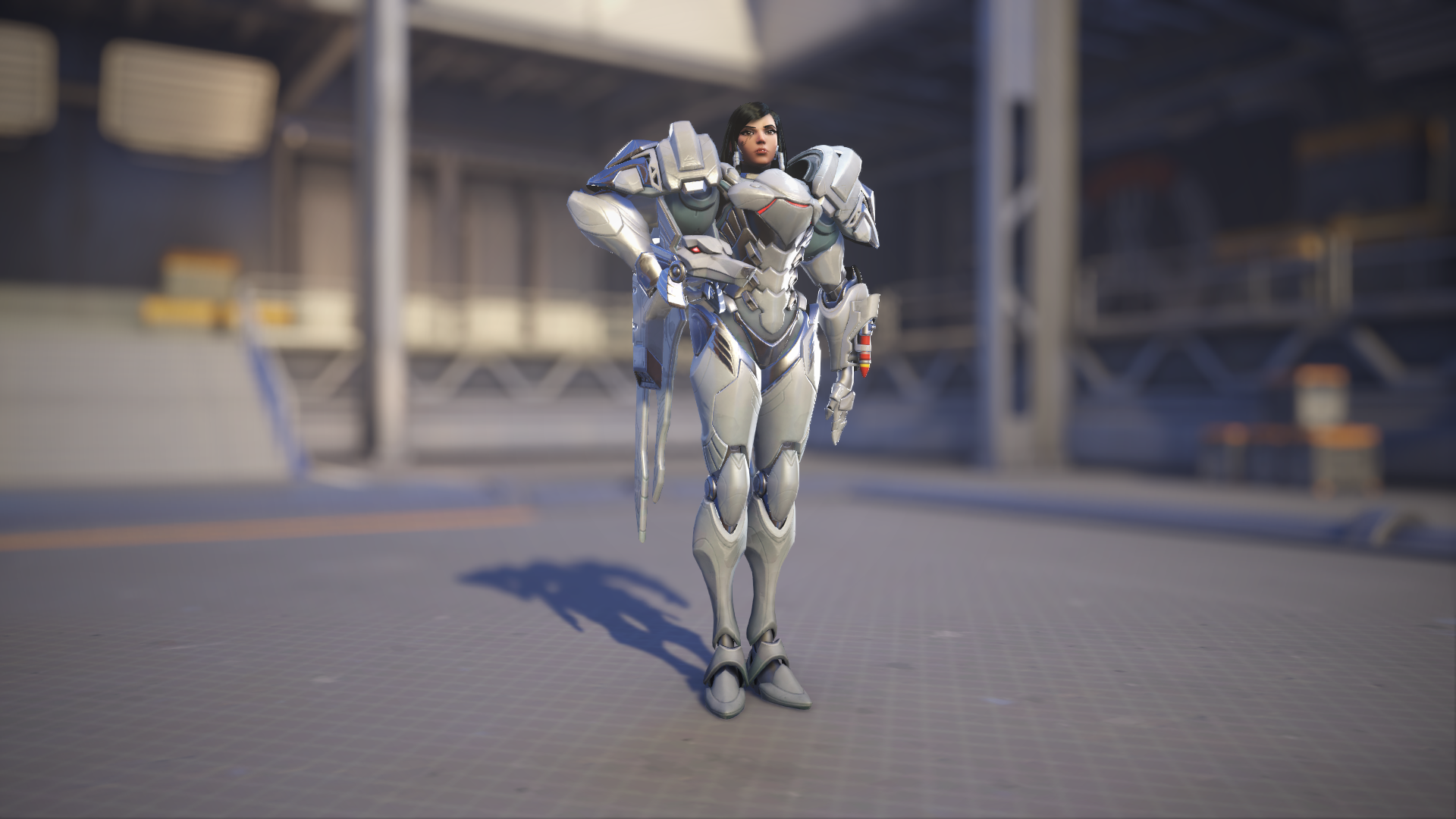 Pharah models her Jackal skin in Overwatch 2.