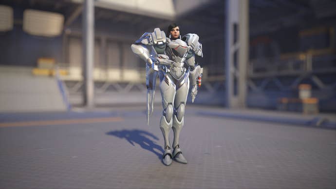 Pharah models her Jackal skin in Overwatch 2.