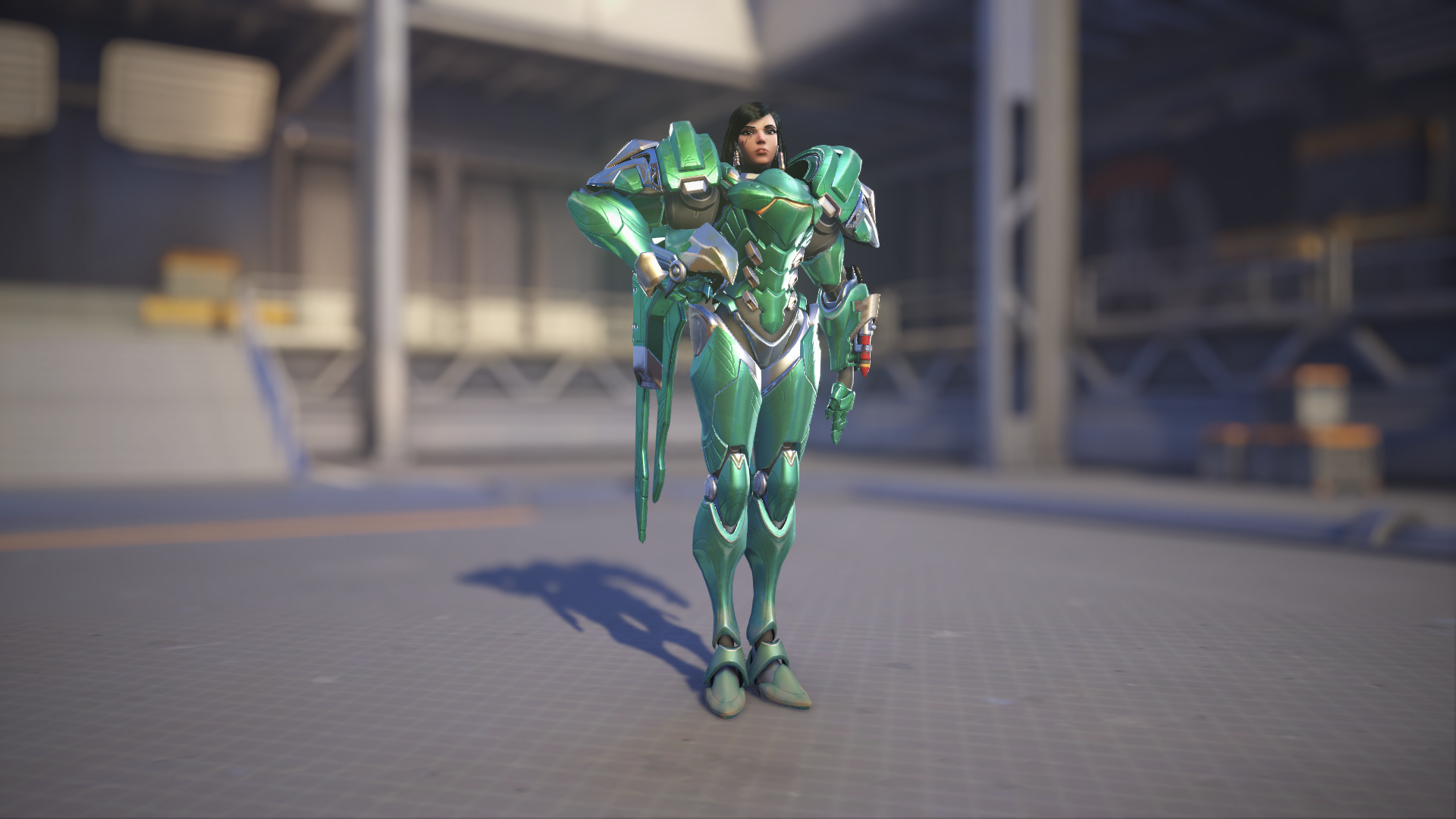 Pharah models her Emerald skin in Overwatch 2.