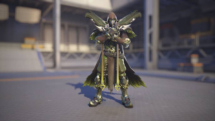 Reaper models his Plague Doctor skin in Overwatch 2.