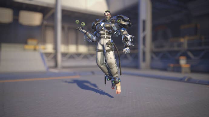 Sigma models his Asylum skin in Overwatch 2.