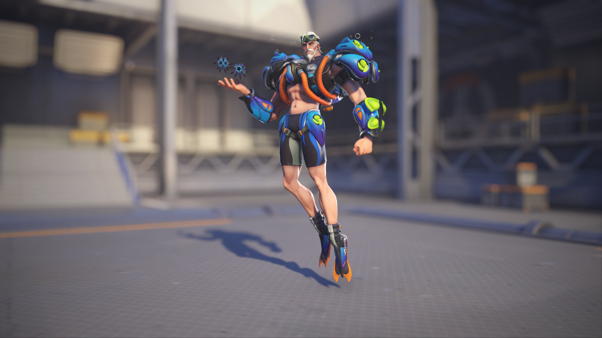Sigma models his Scuba skin in Overwatch 2.