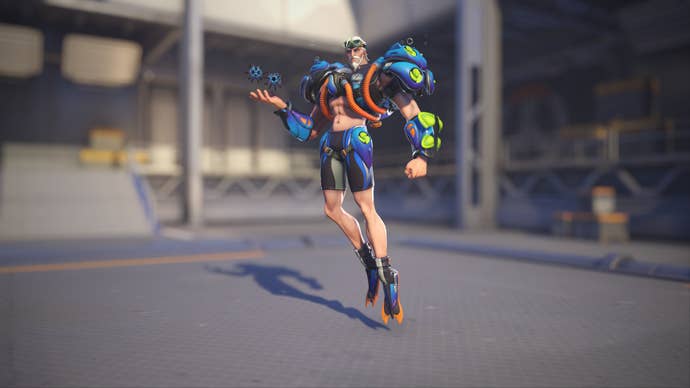 Sigma models his Scuba skin in Overwatch 2.