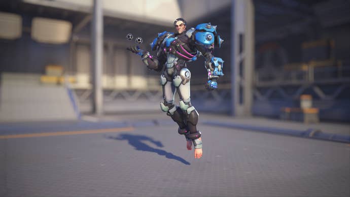 Sigma models his Blau skin in Overwatch 2.