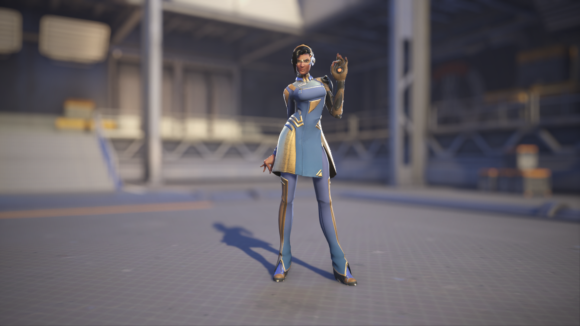 Symmetra models her Architech skin in Overwatch 2.