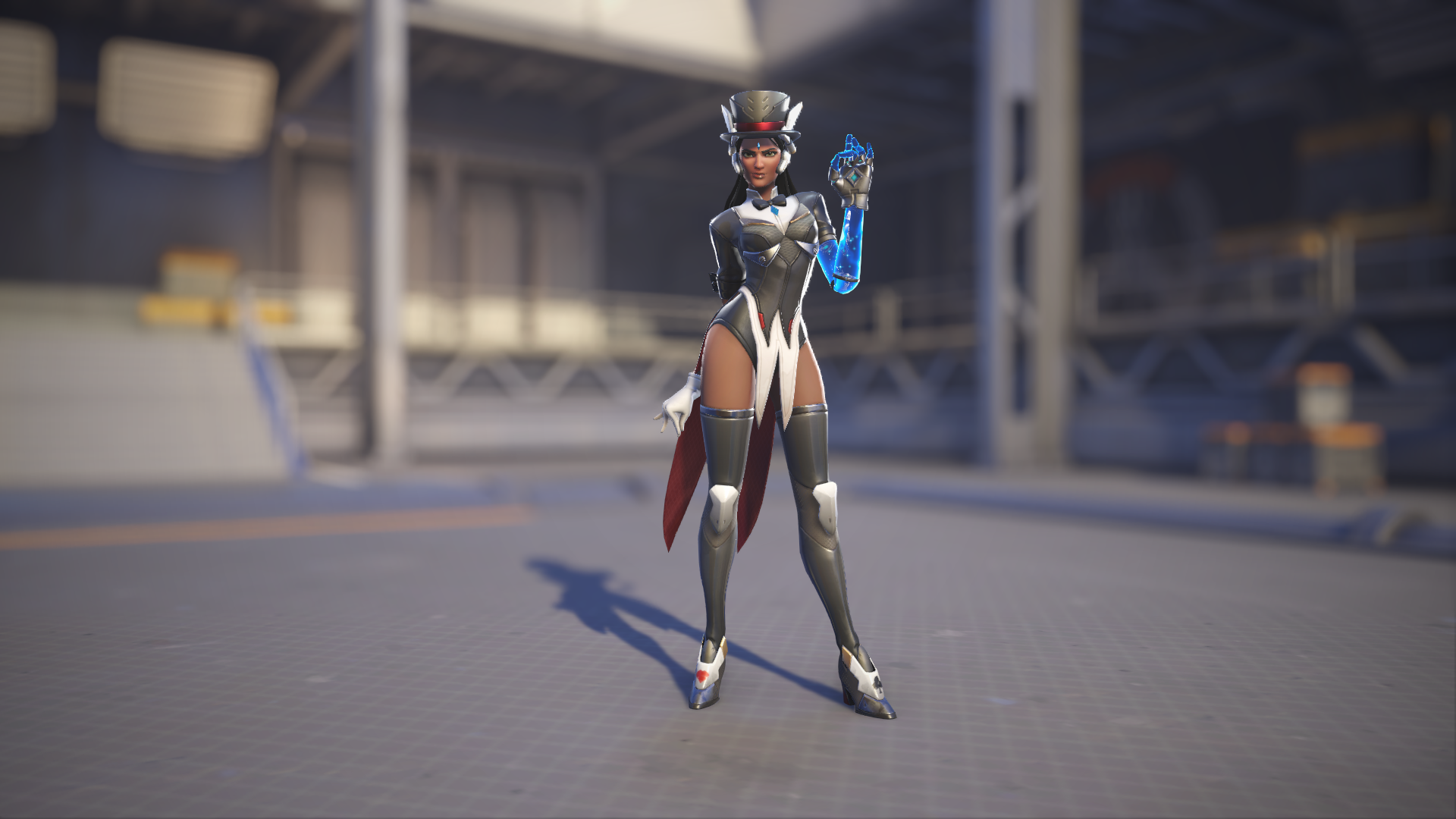 Symmetra models her Magician skin in Overwatch 2.