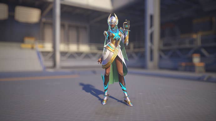 Symmetra models her Oasis skin in Overwatch 2.