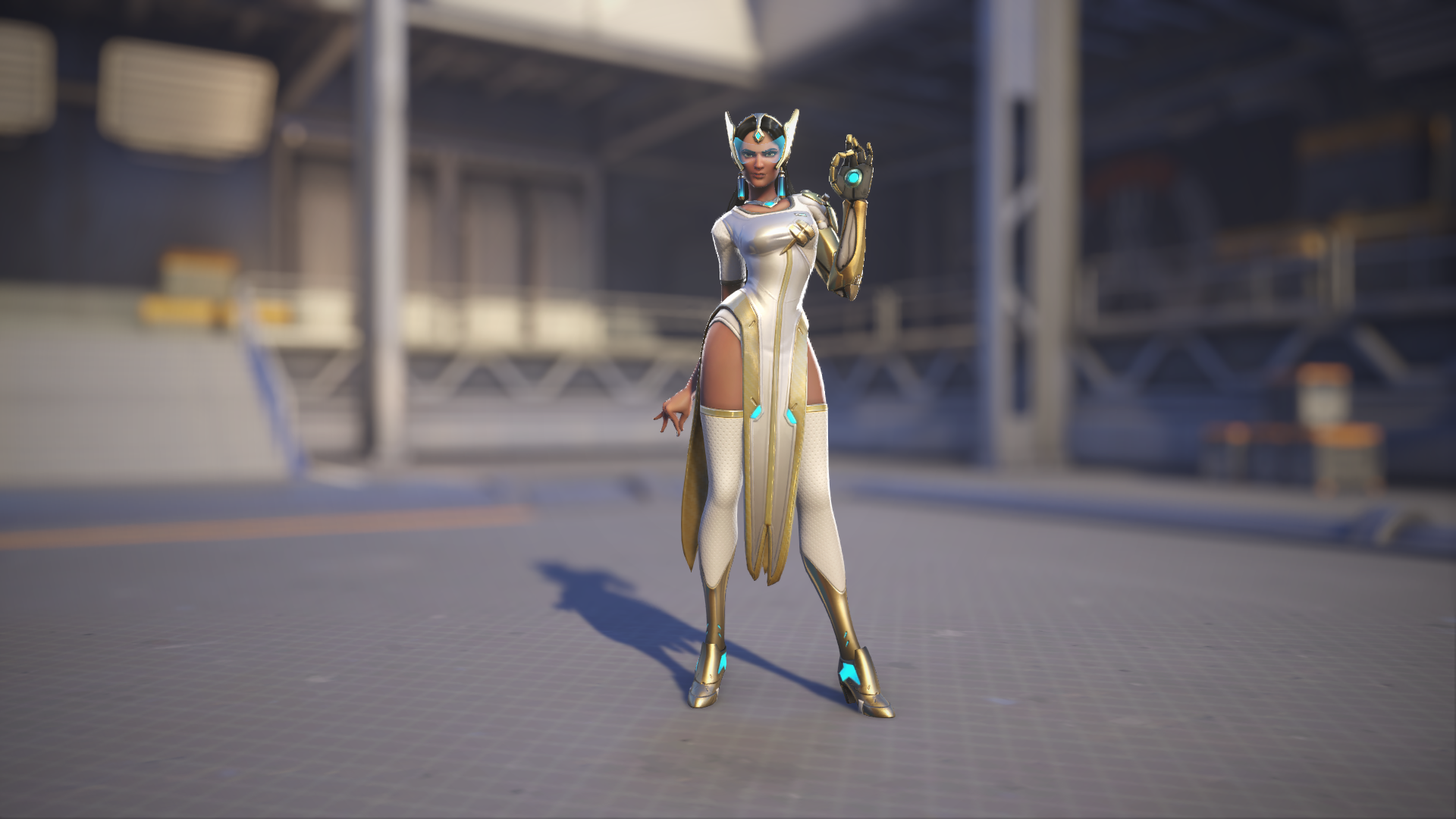 Symmetra models her Utopaea skin in Overwatch 2.