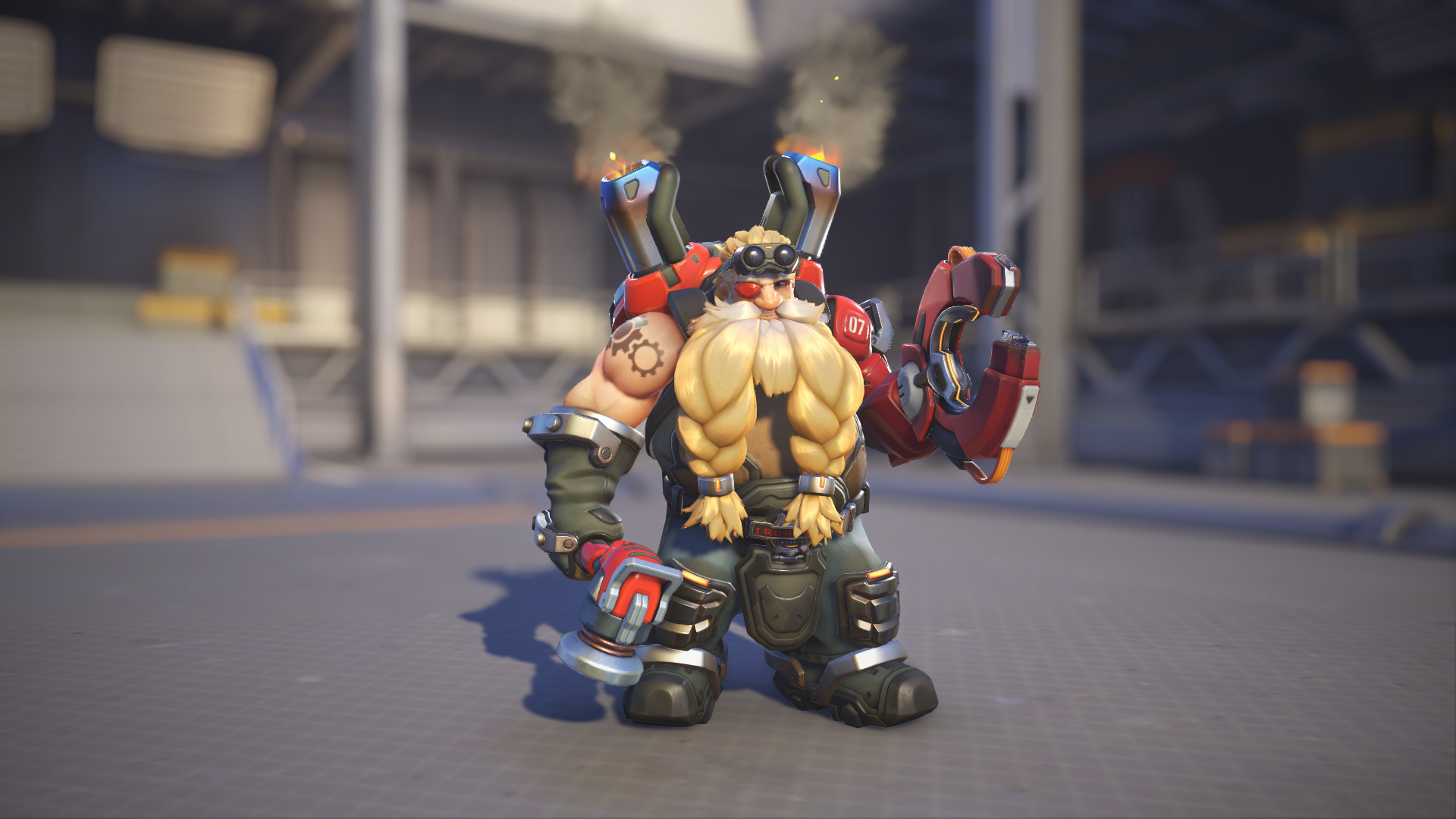 Torbjörn models his default Overwatch 2 skin.