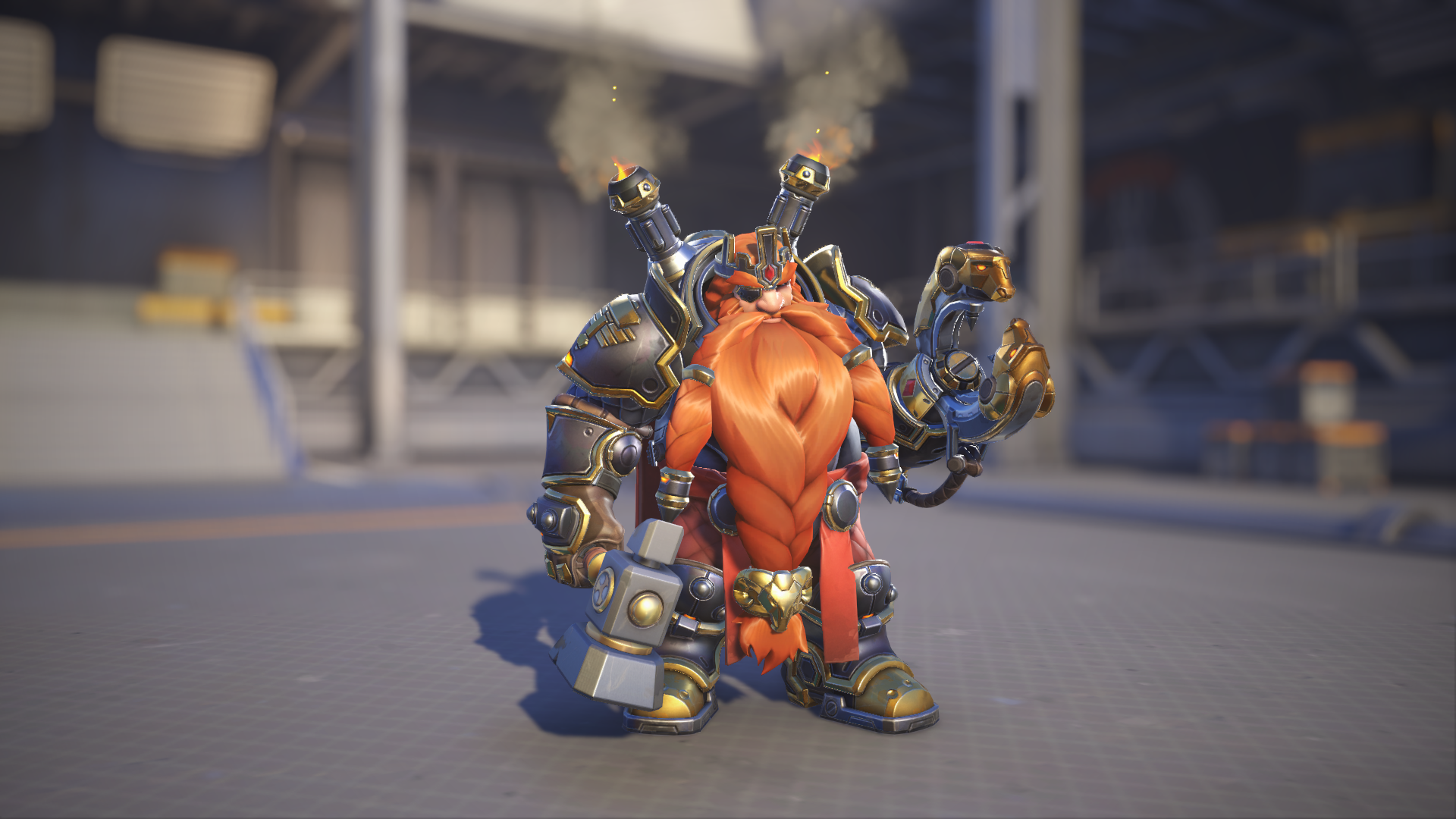 Torbjörn models his Magni skin in Overwatch 2.
