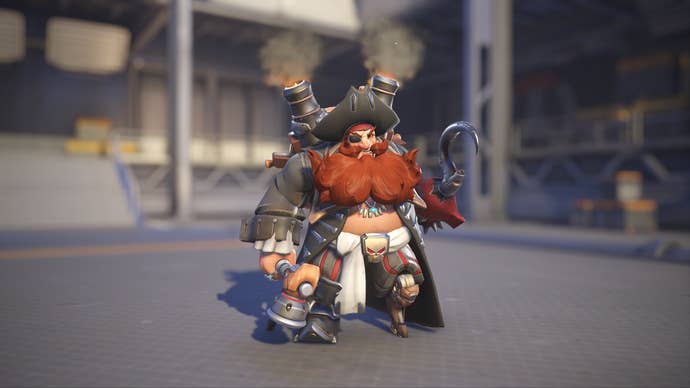 Torbjörn models his Barbarossa skin in Overwatch 2.