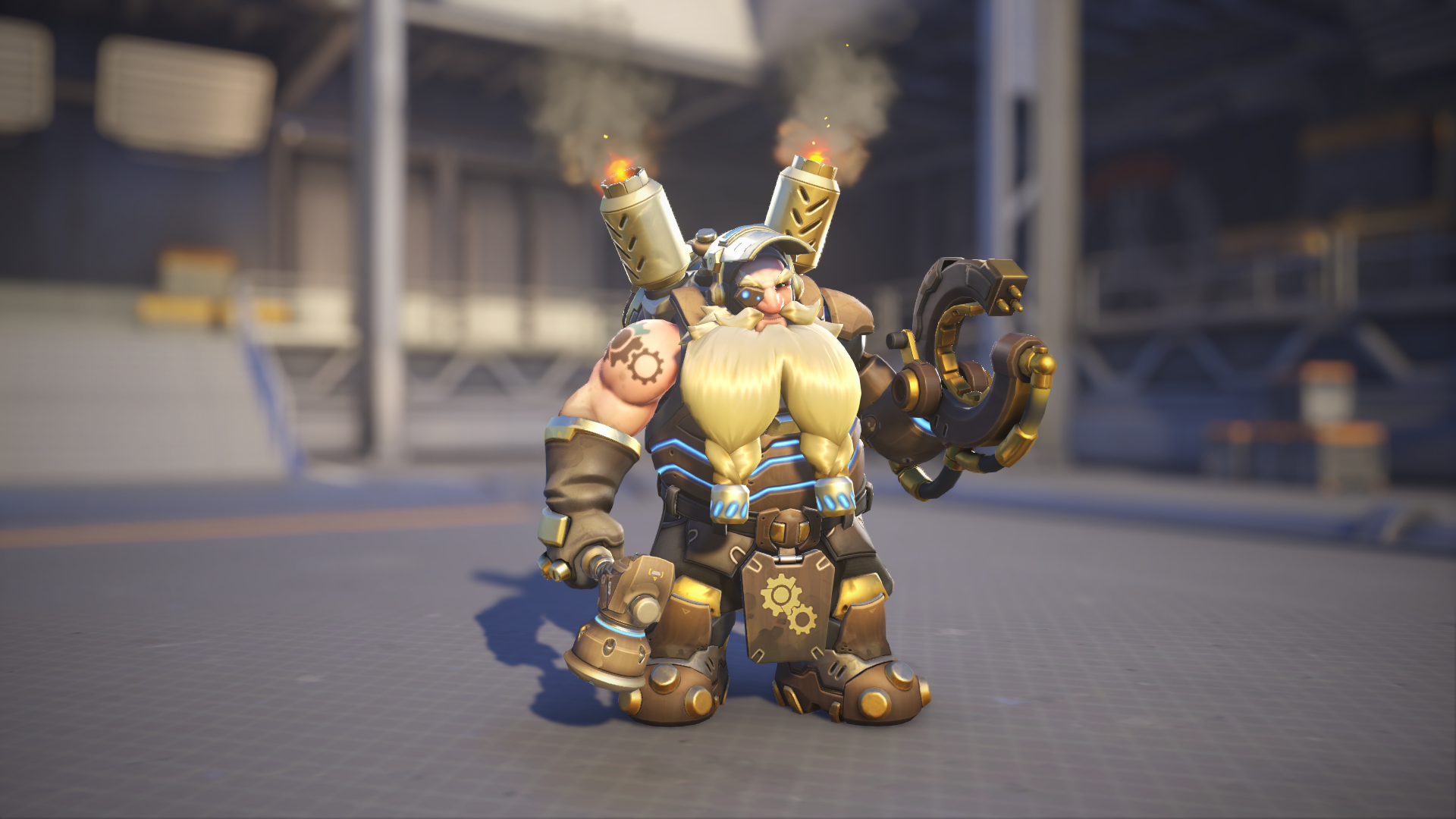 Torbjörn models his Woodclad skin in Overwatch 2.