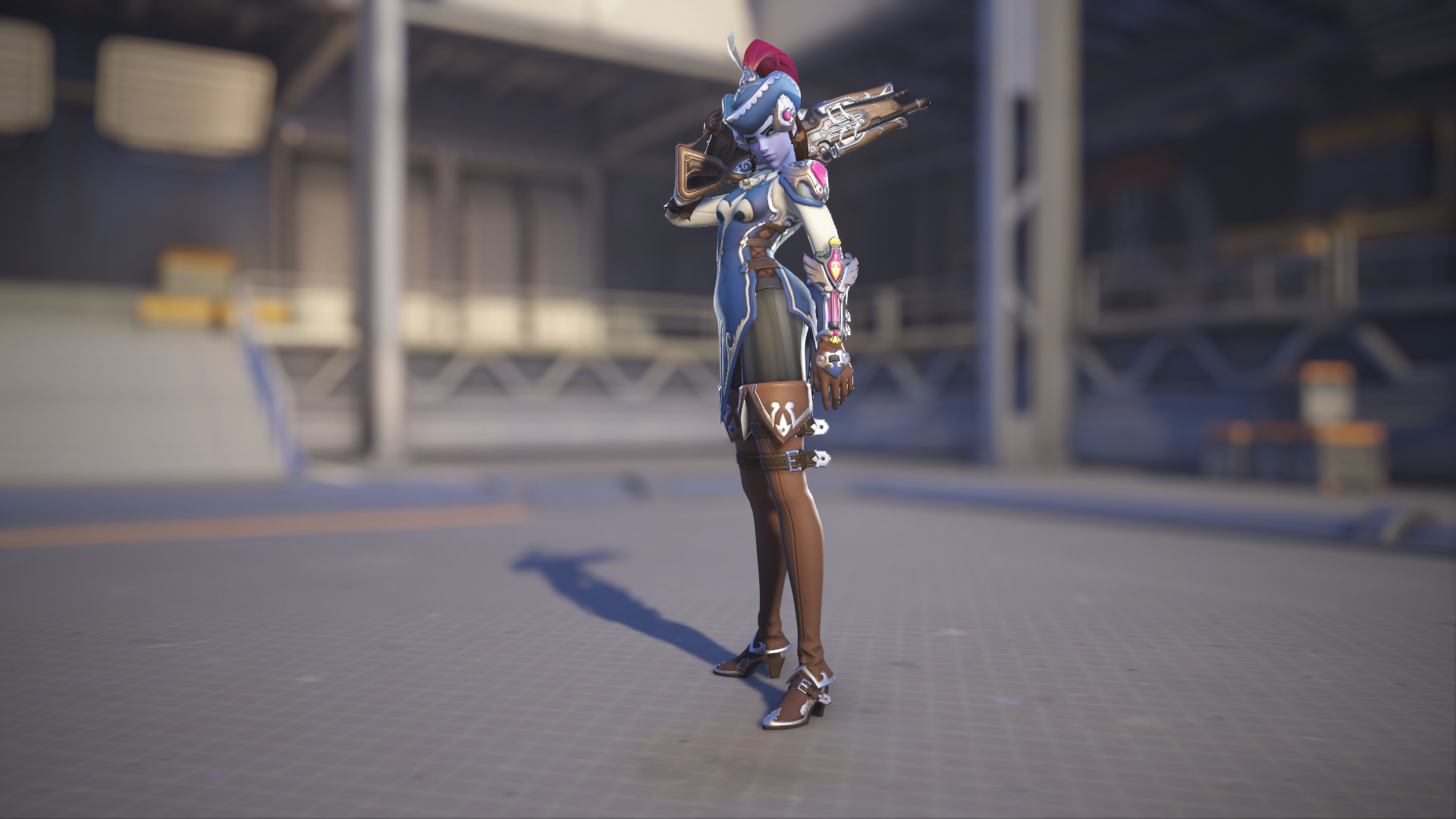 Widowmaker models her Mousquetaire skin in Overwatch 2.