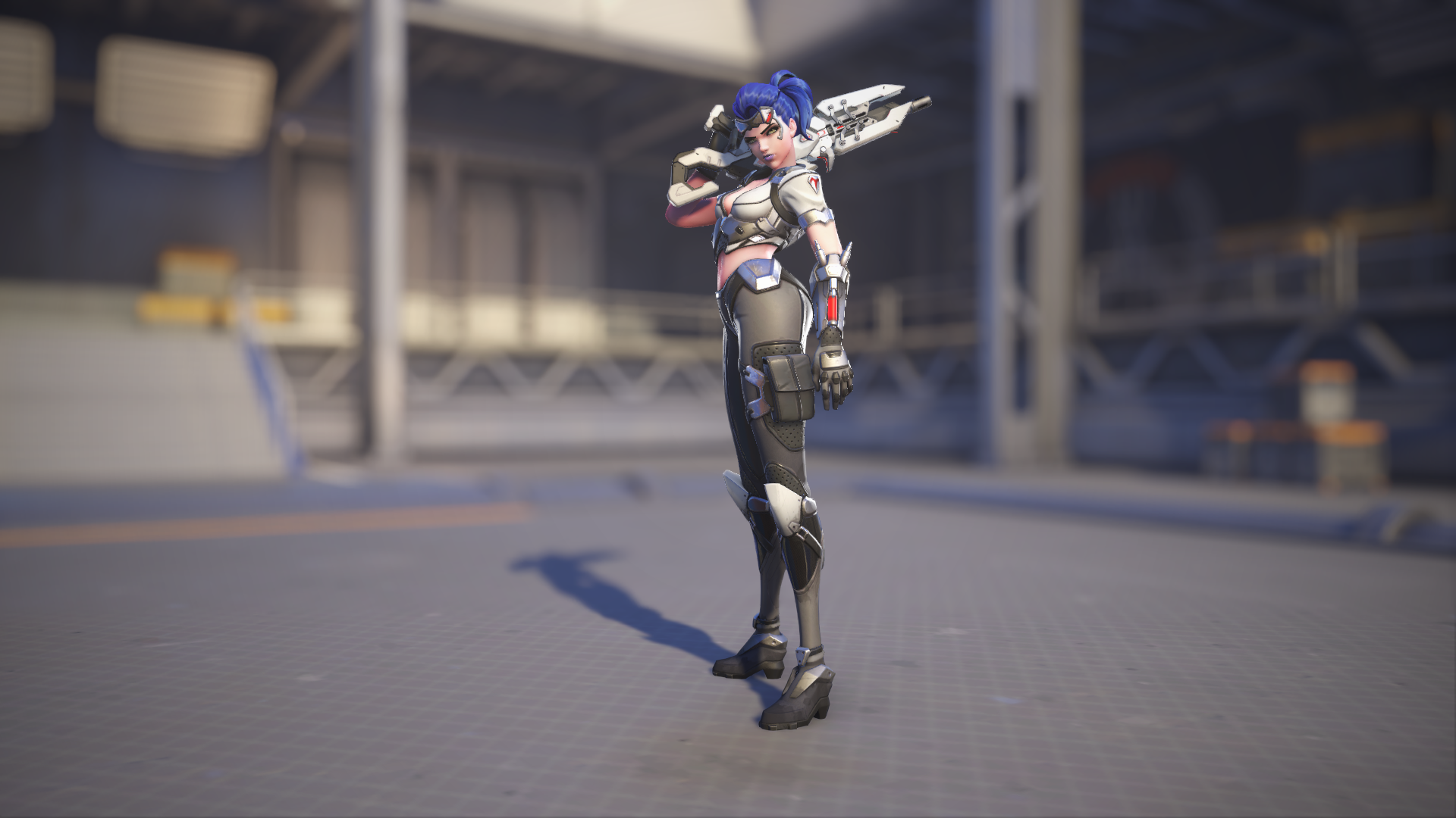 Widowmaker models her Talon skin in Overwatch 2.