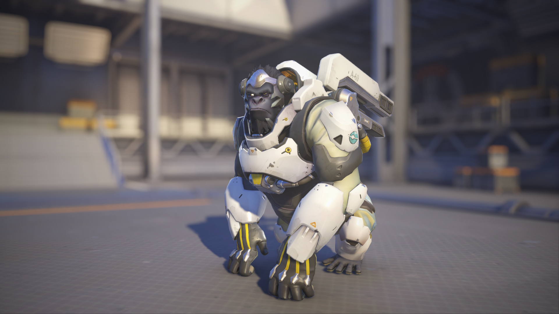 Winston models his Overwatch 1 skin in Overwatch 2.