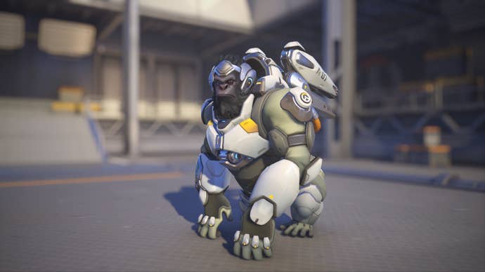 Winston models his Overwatch 2 default skin.