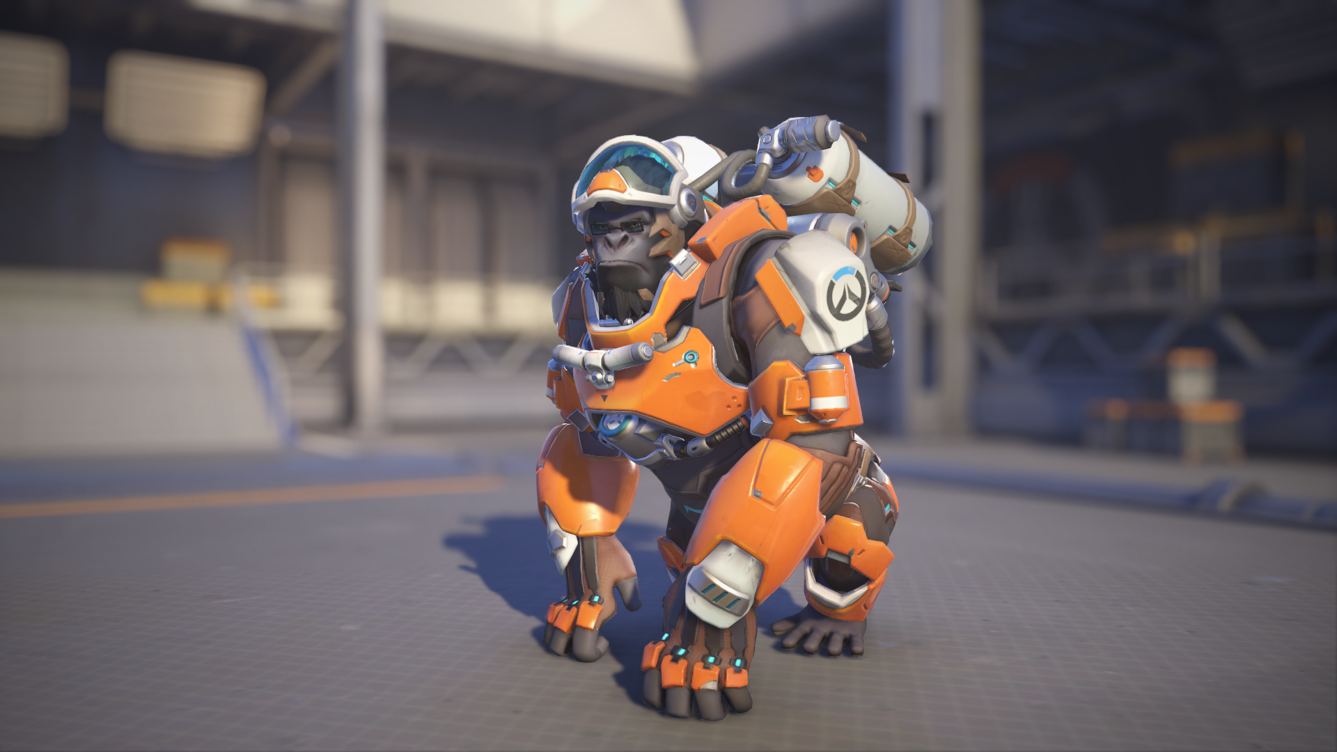 Winston models his Undersea skin in Overwatch 2.