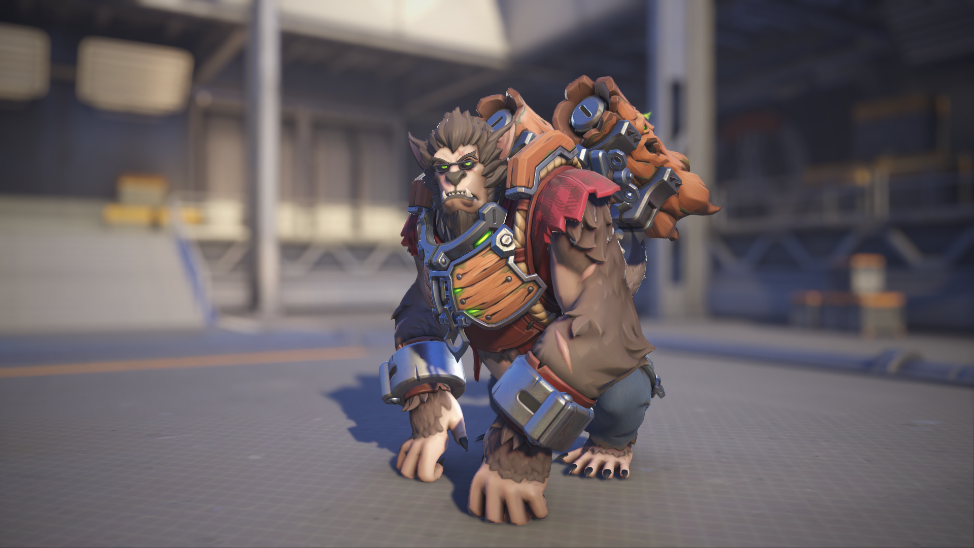 Winston models his Werewolf skin in Overwatch 2.