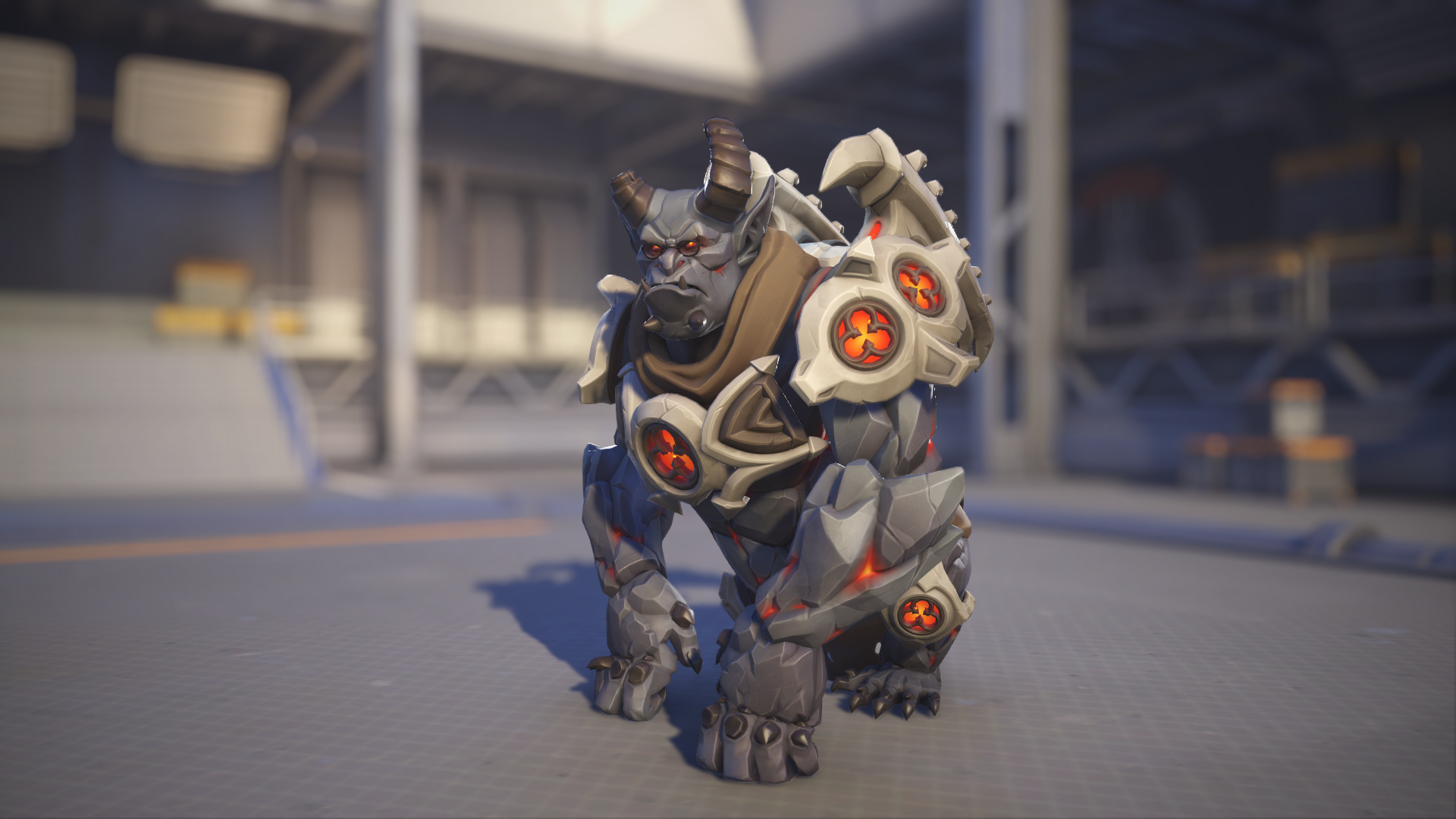 Winston models his Gargoyle skin in Overwatch 2.