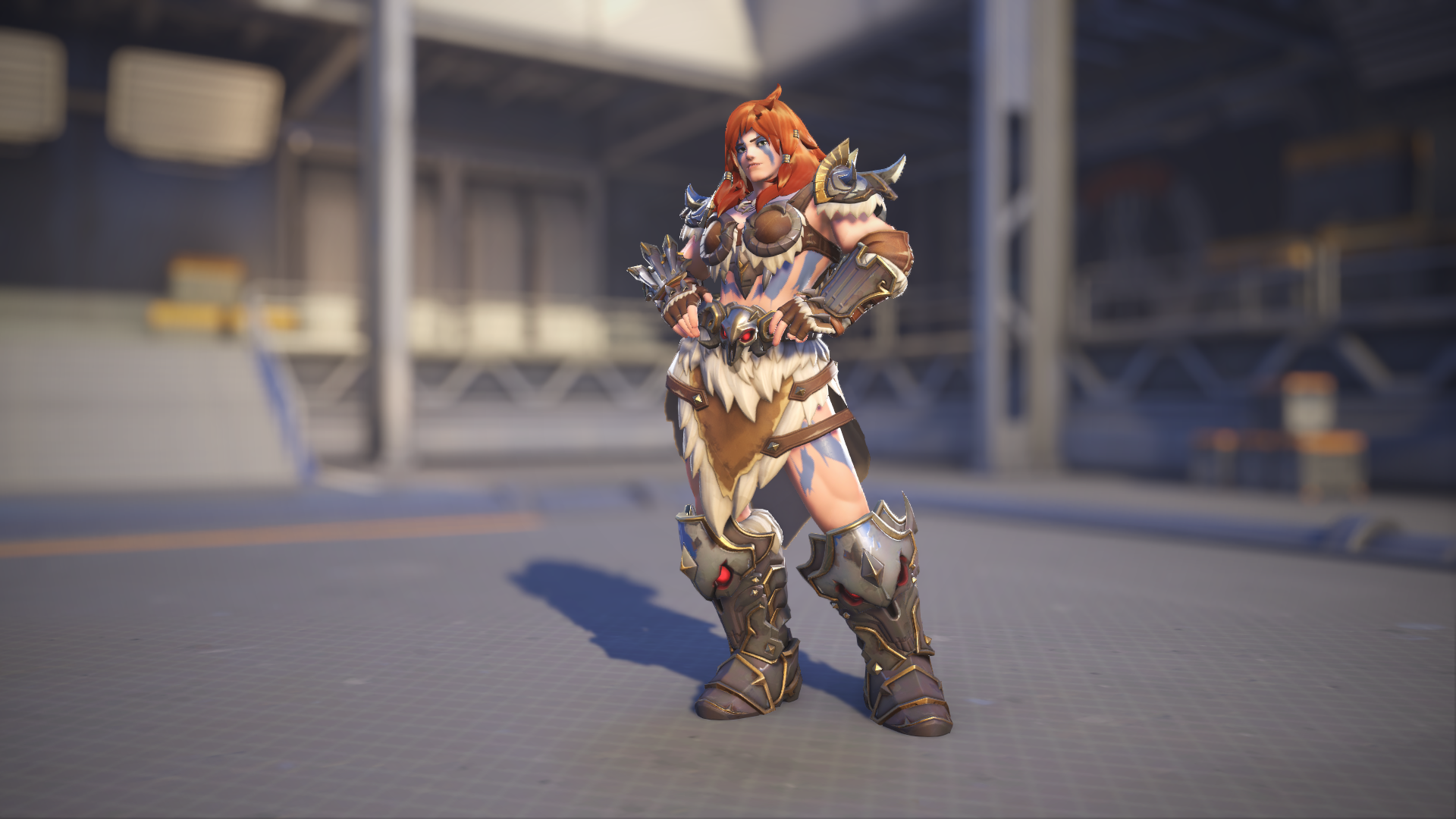 Zarya models her Barbarian skin in Overwatch 2.