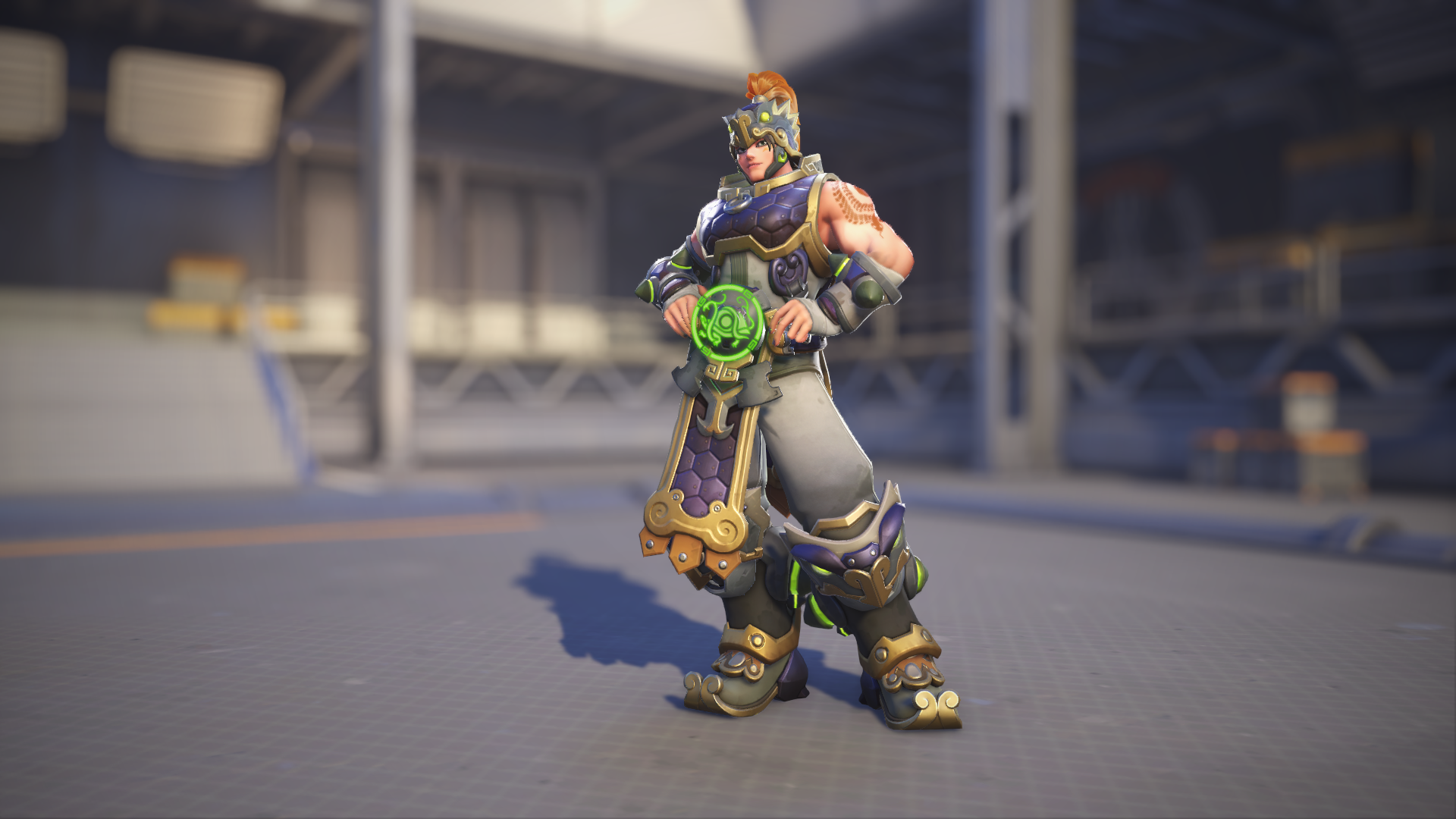 Zarya models her Xuanwu skin in Overwatch 2.