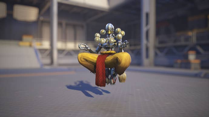 Zenyatta models his Overwatch 1 skin in Overwatch 2.