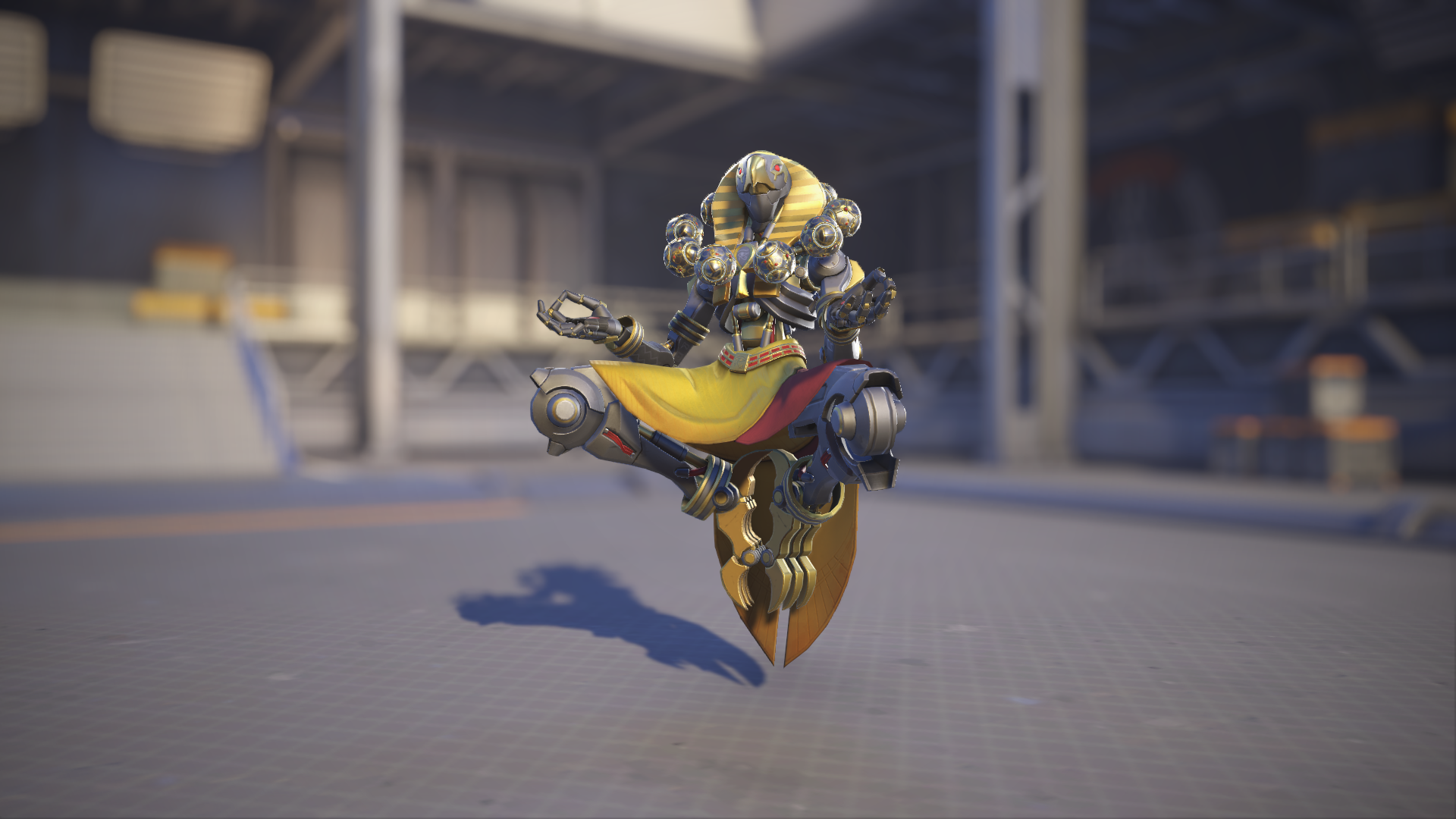 Zenyatta models his Sunyatta skin in Overwatch 2.