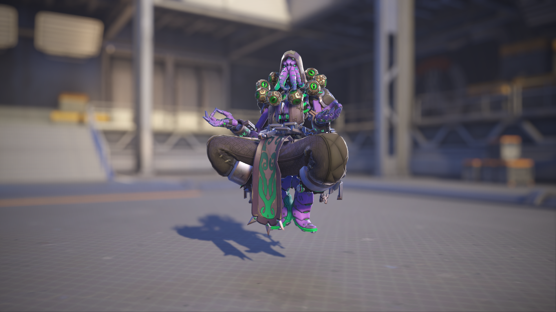Zenyatta models his Cultist skin in Overwatch 2.