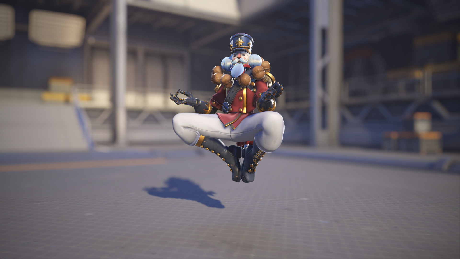 Zenyatta models his Nutcracker skin in Overwatch 2.