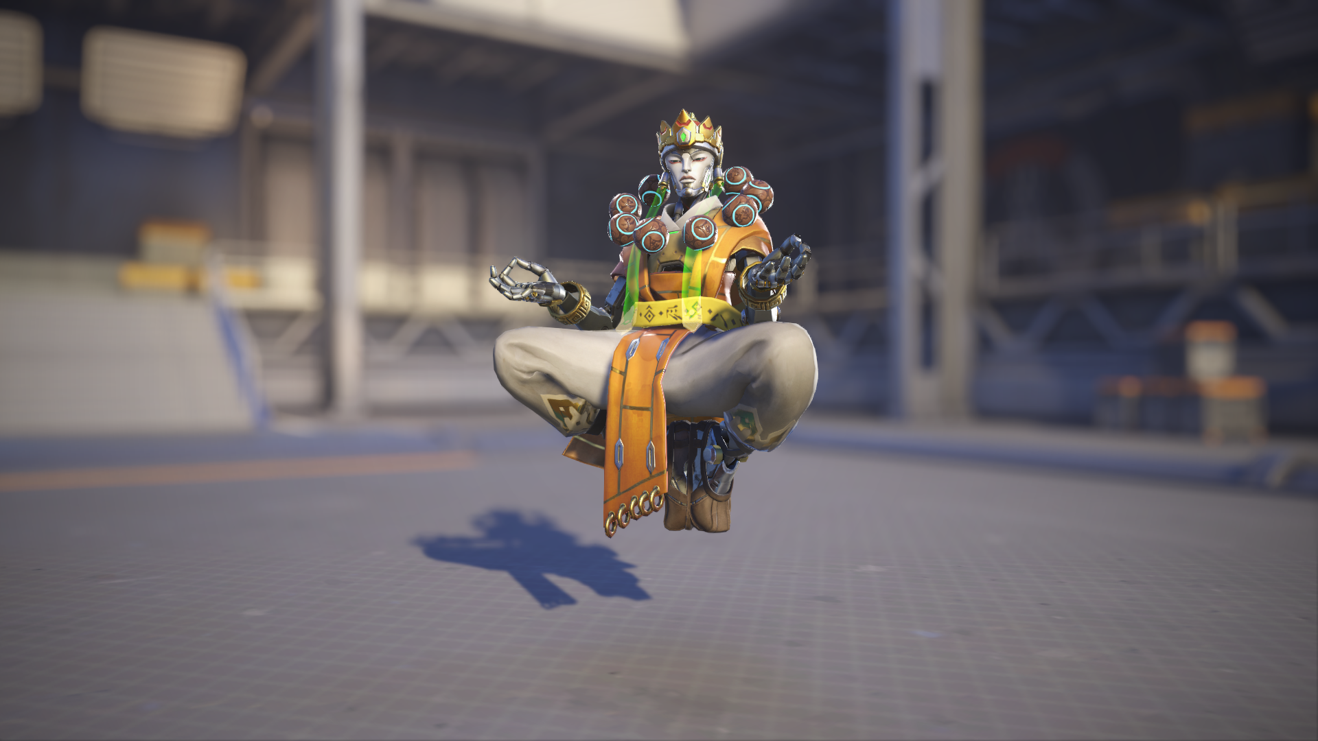 Zenyatta models his Sanzang skin in Overwatch 2.