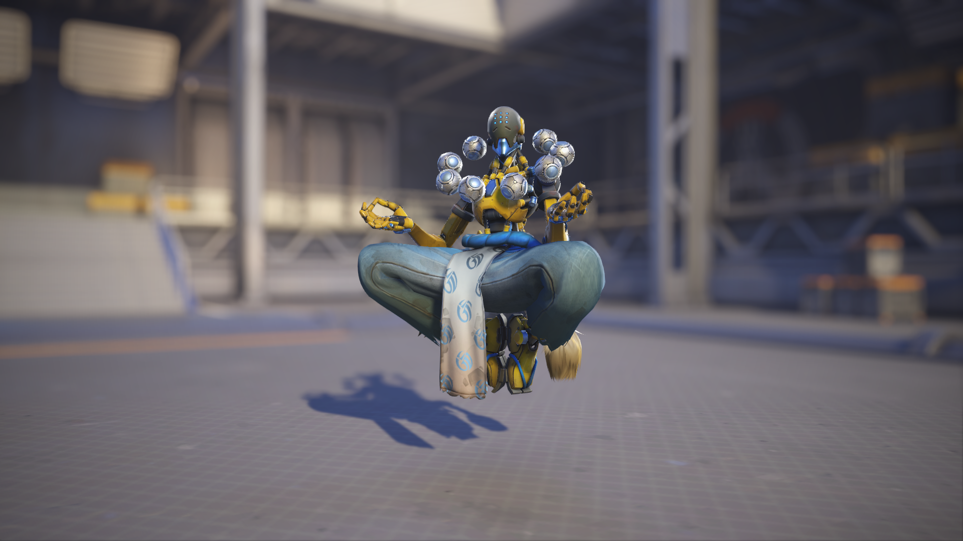 Zenyatta models his Harmonious skin in Overwatch 2.