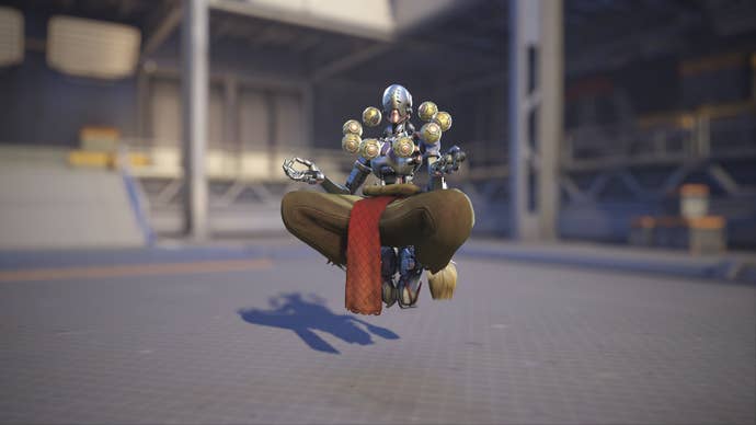Zenyatta models his Earth skin in Overwatch 2.