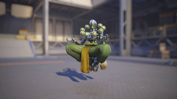 Zenyatta models his Leaf skin in Overwatch 2.