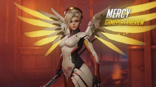Overwatch gameplay footage of medic Mercy