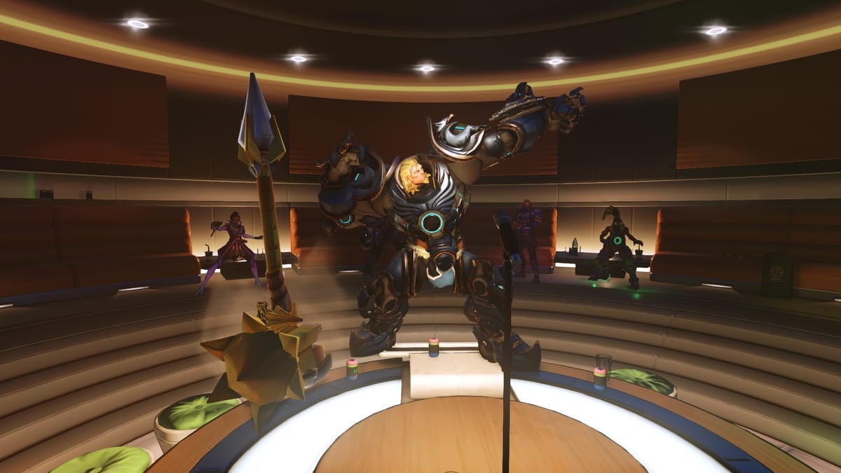 The Joy Of Reinhardt singing karaoke in Overwatch