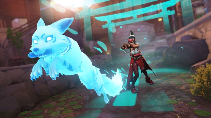 New Overwatch 2 character Kiriko summons a spectral fox.