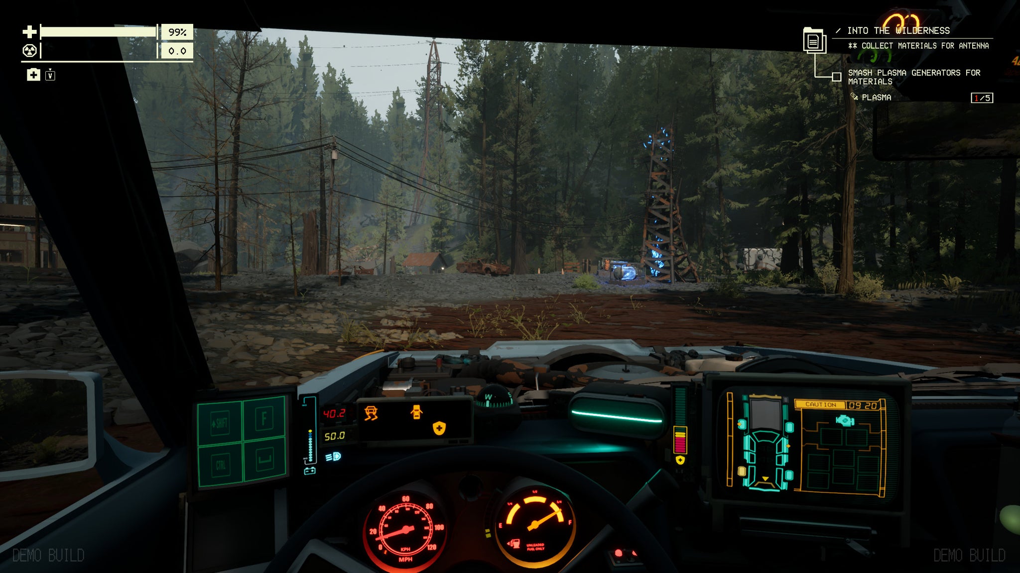 Spooky Pacific Northwest antics in a Pacific Drive screenshot. - 19