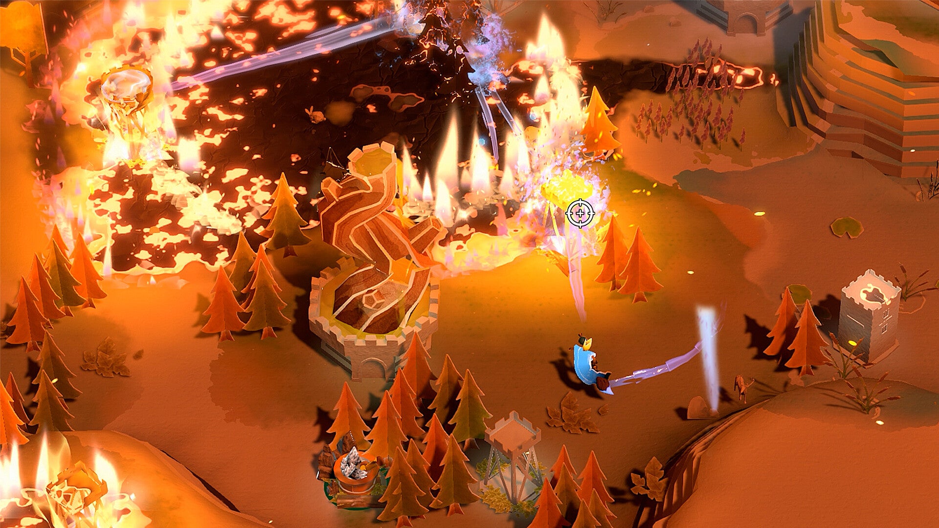 Painted Kingdoms combines real-time strategy with firefighting on lavish maps made entirely of paper