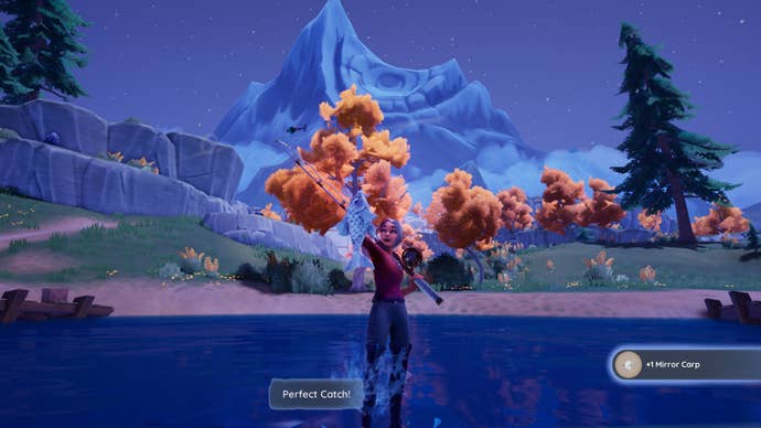 Screenshot of a player catching Fish in Palia.