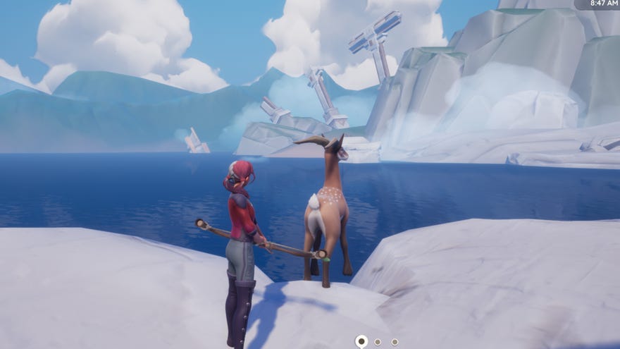 Screenshot of a player hunting a Sernuk in Palia.