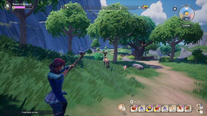 Screenshot of a player hunting Sernuk in Palia.