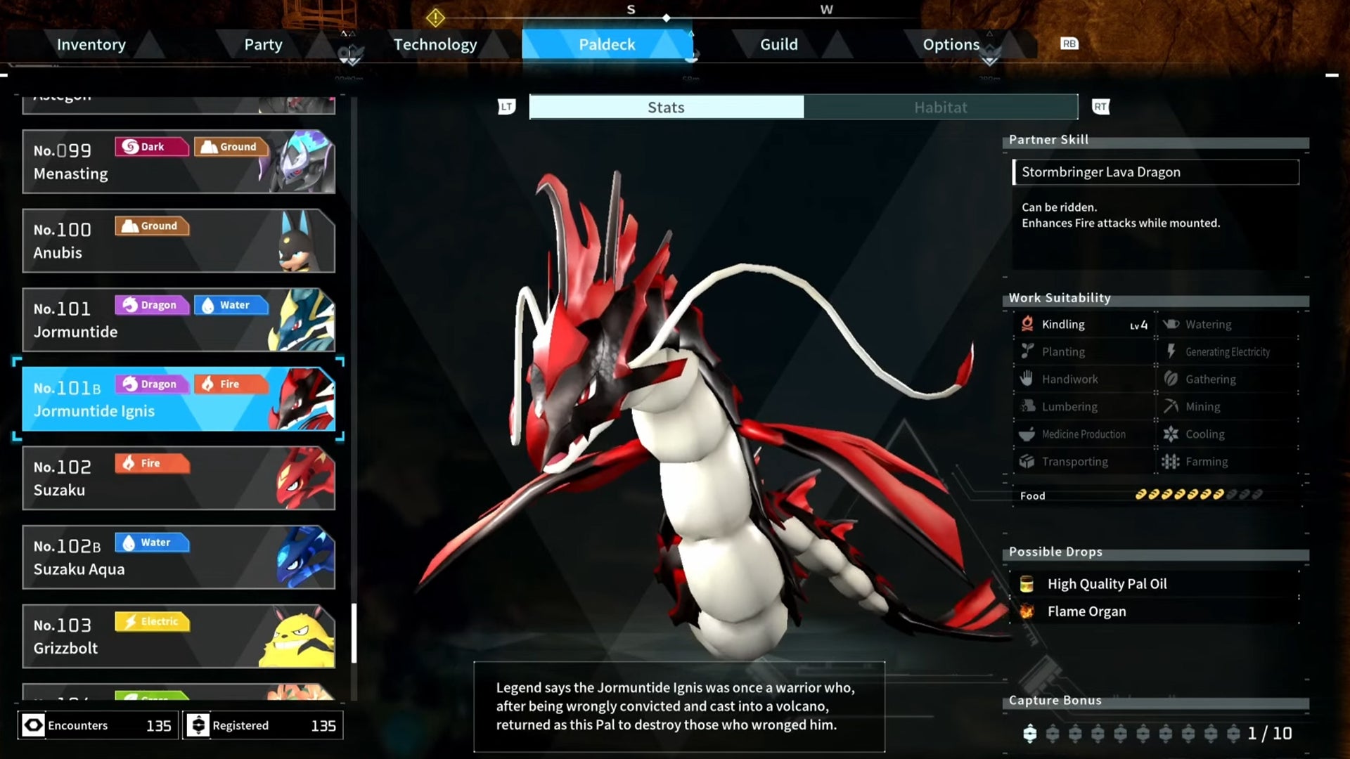 Palworld screenshot of a Jormuntide Ignis Pal - 4