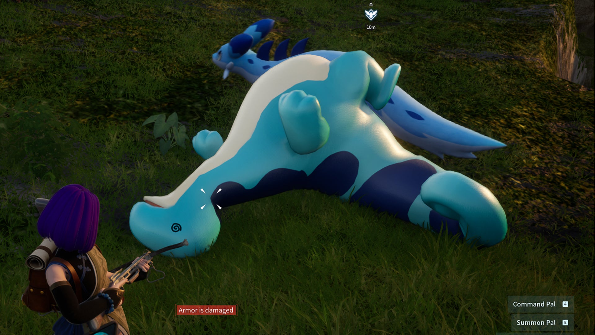 Palworld screenshot of a defeated Relaxaurus - 4