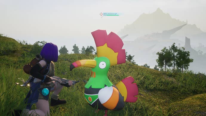 Screenshot of a Tocotoco Pal in Palworld