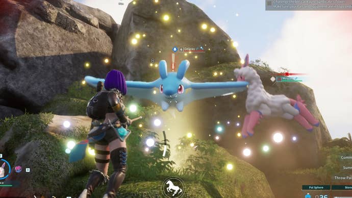 Screenshot of the Lucky Celaray Pal in Palworld