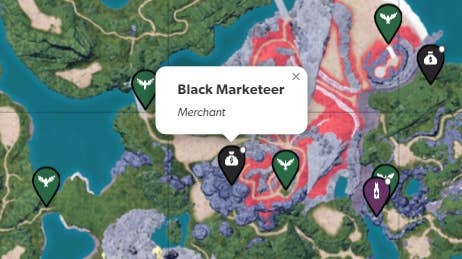Palmon Map Localizaciones del vendedor ilícito en PalWorld | Eurogamer.es