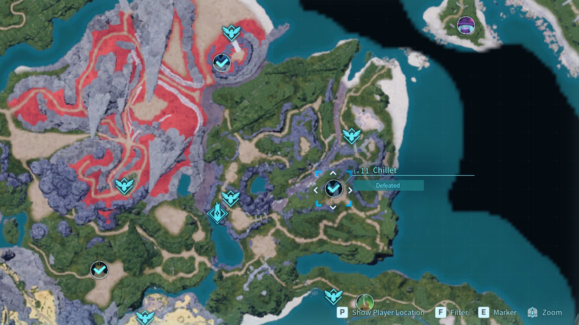 The Chillet Fort Ruins spawn point in Palworld - 8