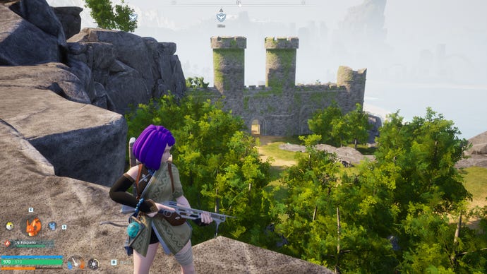 Screenshot of the Fort Ruins Waypoint in Palworld